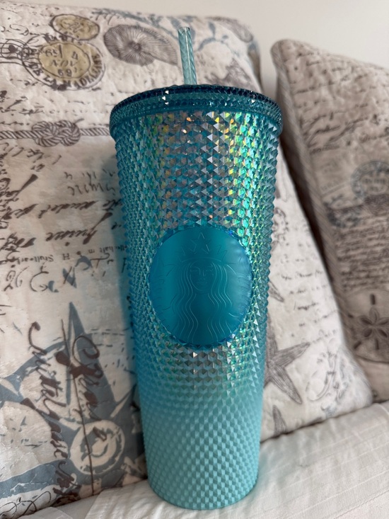 Starbucks Other - Starbucks Glacier Blue Iridescent Studded Tumbler w/ Straw – Winter 2023